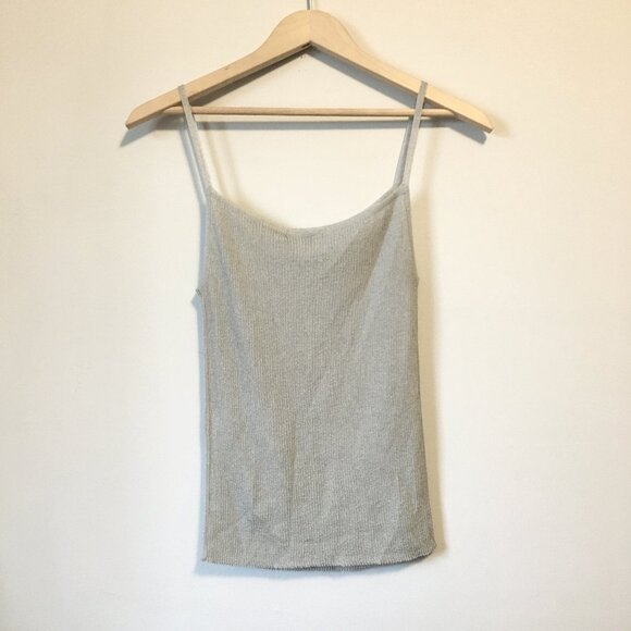 Vintage USA Made Anne Klein Silvery Button Down Cardigan + Camisole Set - Picture 4 of 16